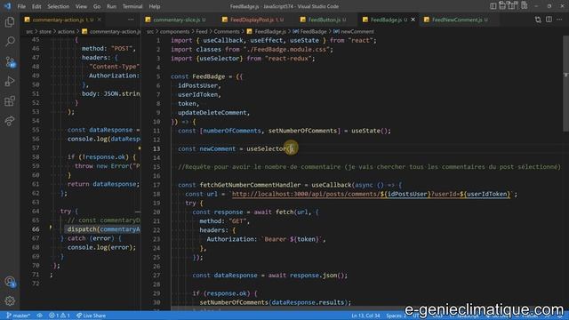 JavaScript574-React.js-Redux Toolkit-Suppression de newComment-props drilling-utilisation du store смотреть онлайн