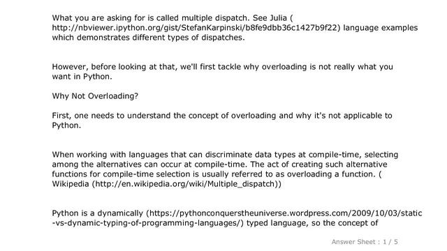PYTHON : Python function overloading смотреть онлайн