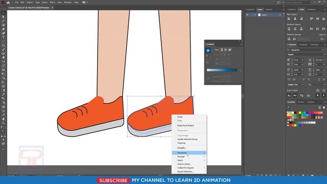 Adobe Animate CC 2022: Create Character |Illustrator | Flash Tutorial | 2d Animation | PART 3 смотреть онлайн