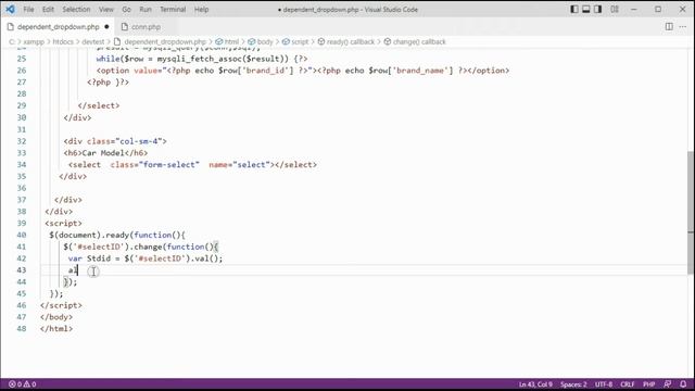 Jquery Ajax Dependent Dropdown Select with PHP Mysqli смотреть онлайн