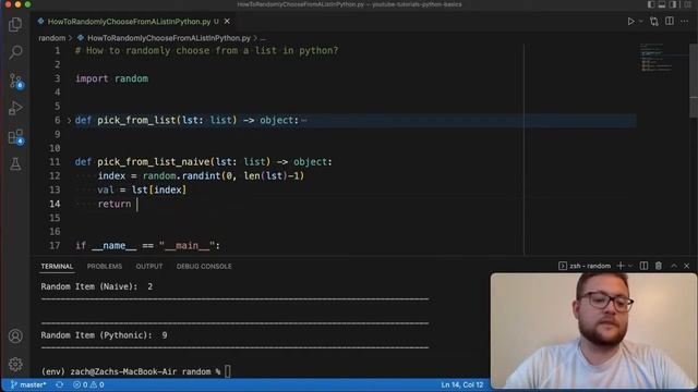 How To Randomly Choose From A List In Python смотреть онлайн