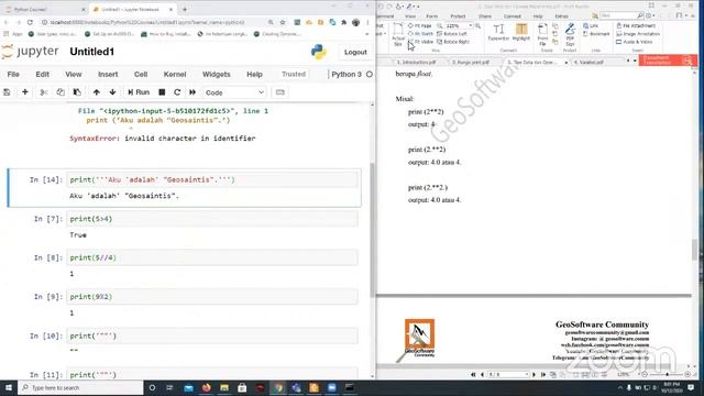 Live Session "Python" - print Function dan Data Type + Mathematical Operations смотреть онлайн