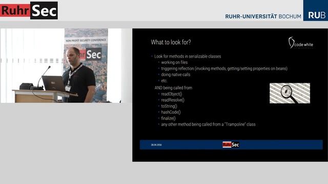 RuhrSec 2016: "Java deserialization vulnerabilities - The forgotten bug class", Matthias Kaiser смотреть онлайн