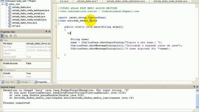 aula 1442 java throw new Exception ErroOcorrido смотреть онлайн