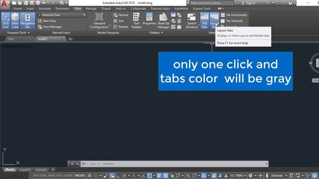 Show and hide layout and model tabs in autocad смотреть онлайн