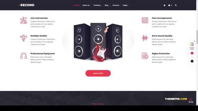 Recond - Recording Studio and Music Band WordPress Theme music records musician Amatsuka смотреть онлайн
