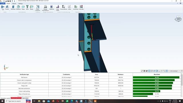 Steel connection Idea statica vs Graitec Advance Design steel connection. смотреть онлайн
