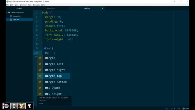 Skew Background HTML and CSS смотреть онлайн