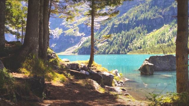 VINDORA - Switzerland, Kandersteg - Lake Oeschinen - Alpine Ambient - 1 Hour смотреть онлайн