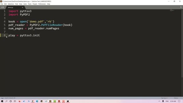 Create AudioBook from any Pdf | Python Project | Easy Tutorial смотреть онлайн