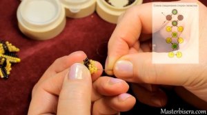 Колье из бисера "Майя" в технике НДЕБЕЛЕ/Technique of weaving "Ndebele". Necklace "Maya"