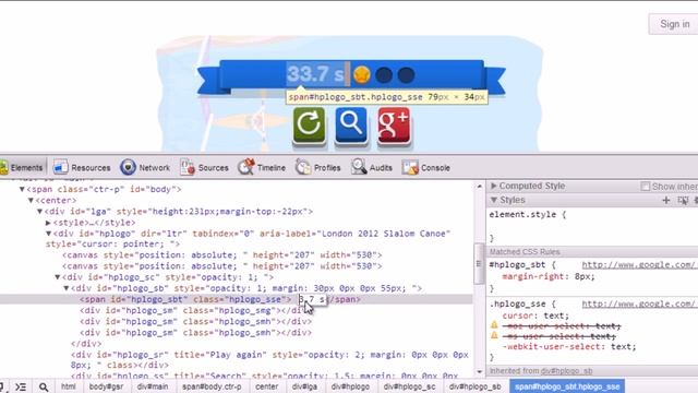 Slalom Canoe Trick Google Doodle Game смотреть онлайн