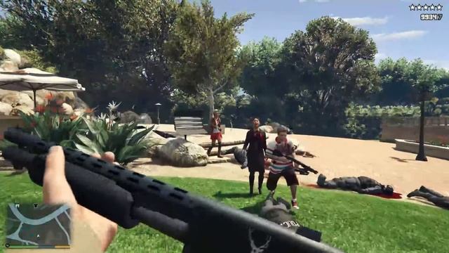 GTA 5 - Michael's Family VS Five Star SWAT TEAM at the PLAYBOY MANSION! (Amanda, Tracey and Jimmy) смотреть онлайн