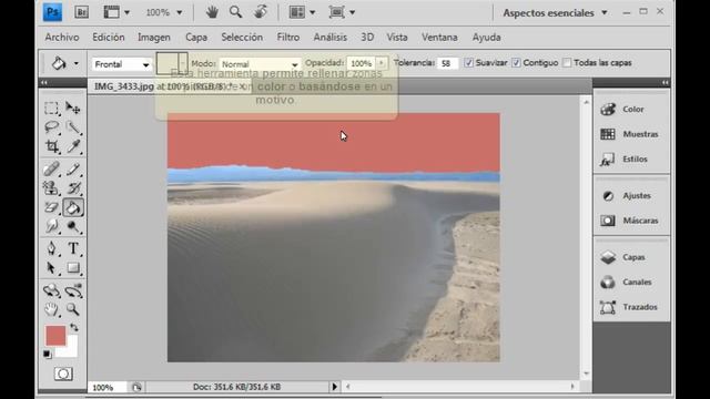 Photoshop CS4. Herramientas de pintura y edicion. Tampón de clonar, bote de pintura y degradado. смотреть онлайн