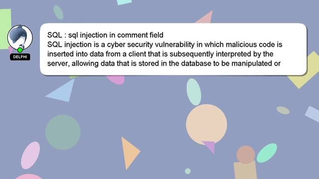 SQL : sql injection in comment field смотреть онлайн