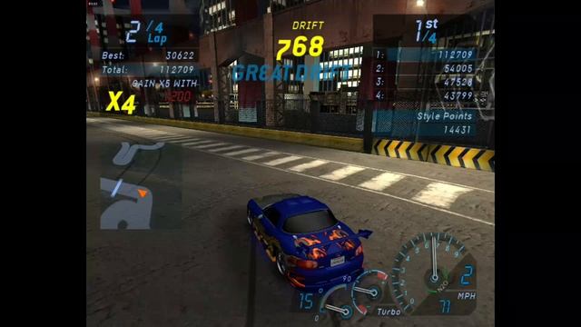 NFS Underground - Гонка 93 - Drift - Drift Track 7 (без комментариев) смотреть онлайн