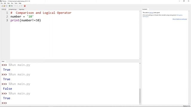 #6 - Python Boolean and Comparison Operators смотреть онлайн