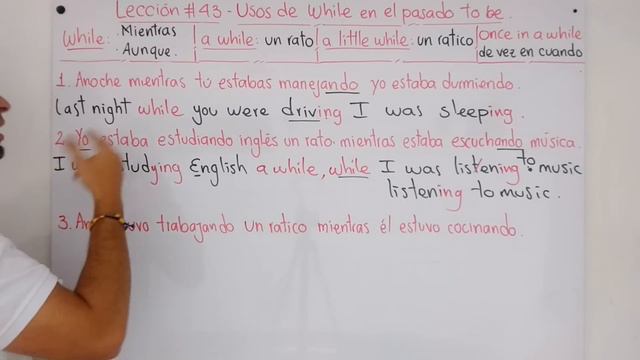 Lección 43 - Usos de WHILE en el pasado TO BE en oraciones afirmativas | Curso inglés GRATIS смотреть онлайн