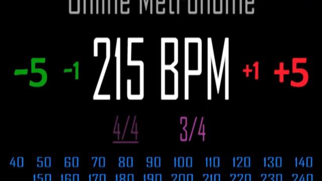 Metronomo Online - Online Metronome - 215 BPM 3/4 смотреть онлайн