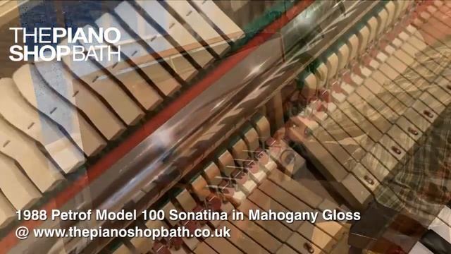 1988 Petrof Model 100 Mahogany Gloss Upright Piano @ The Piano Shop, Bath