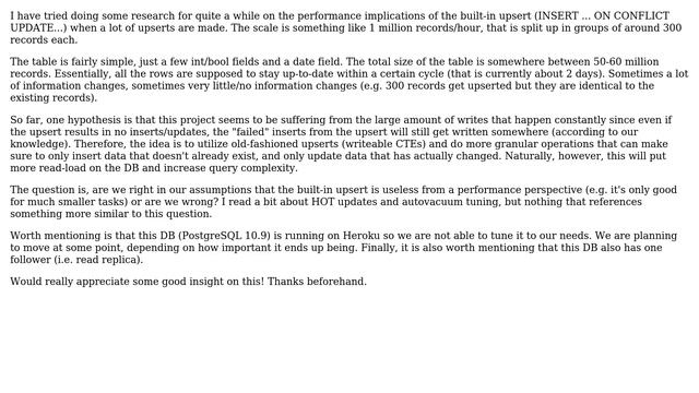 Databases: Postgres Upsert Performance Considerations (millions of rows/hour) смотреть онлайн