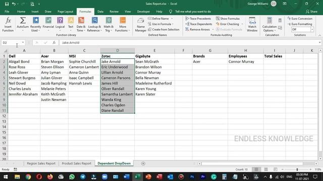 Dependent Drop Down list in excel in Tamil смотреть онлайн