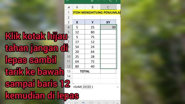 CARA MENGGUNAKAN RUMUS PENJUMLAHAN DI EXCEL HP ANDROID SECARA OTOMATIS