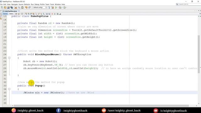 Popup Virus | Block Keyboard & Mouse Action | Java Program | Prank смотреть онлайн