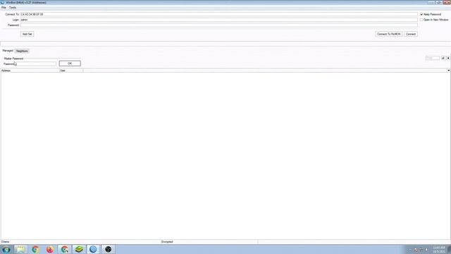 WINBOX SET MASTER PASSWORD