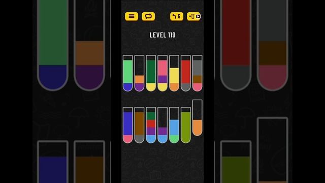 water sort puzzle level 119 смотреть онлайн