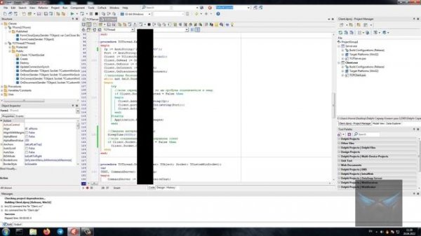 Delphi XE7 TCP Server Client Socket Source Code