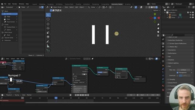 Countdown Timer - Blender Geometry Nodes + VSE смотреть онлайн