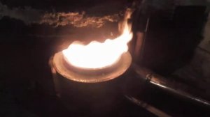 Горелка на отработке.