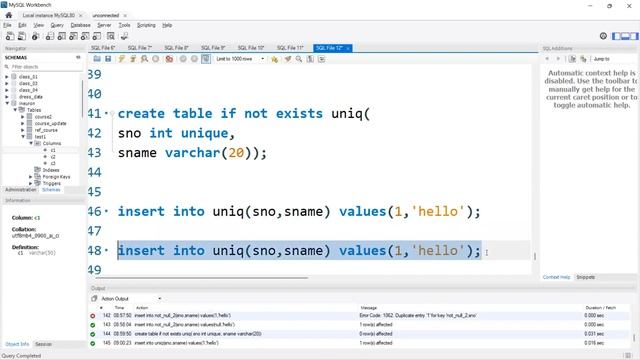 Unique constraint || MySQL Constraints смотреть онлайн