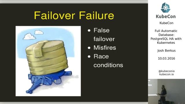 Day 1, Full Automatic Database: PostgreSQL HA with Kubernetes; KubeCon EU 2016 смотреть онлайн