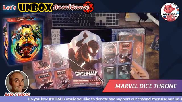 Unboxing LIVE Dice Throne Marvel Battle Chest Limited Edition set.