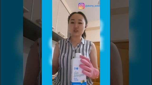 Видеообзор средства для мытья посуды от Атоми смотреть онлайн