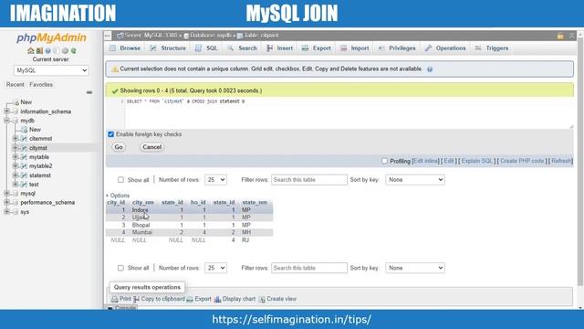 Table Join in MySQL in Hindi (Horizontal Join) #13 смотреть онлайн