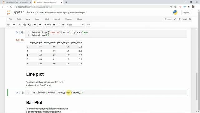 Line Plot and Bar Plot - Data Visualization - Seaborn - Python (2020) (India) смотреть онлайн