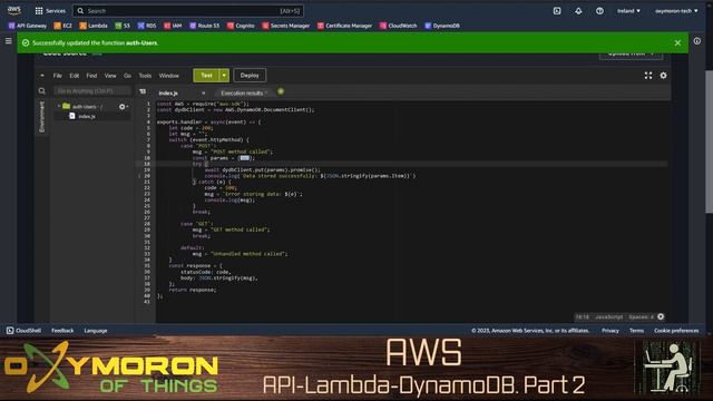 Simple Complexity: Backend example in #AWS. Part 2 #dynamoDB #Lambda #apiGateway #JS смотреть онлайн