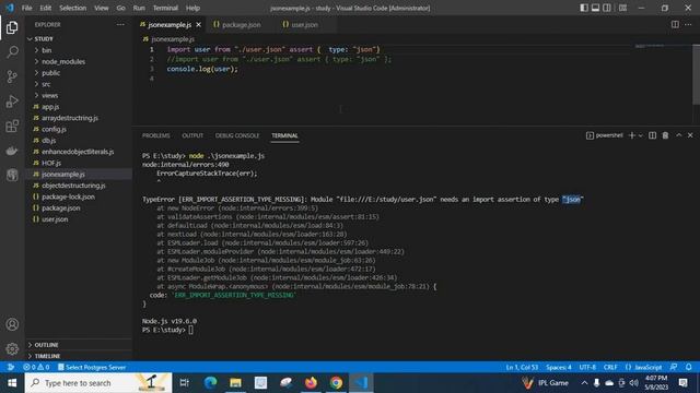 TypeError [ERR_IMPORT_ASSERTION_TYPE_MISSING]: Module .json needs an import assertion of type "json смотреть онлайн