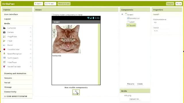 App Inventor 2 Hello Purr Demo