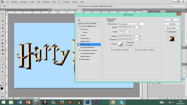 Photoshop- tutorial come fare la scritta di harry potter! смотреть онлайн