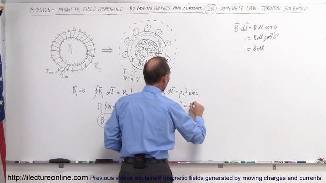 Physics 44 Magnetic Field Generated (28 of 28) Ampere's Law: Toroidal смотреть онлайн