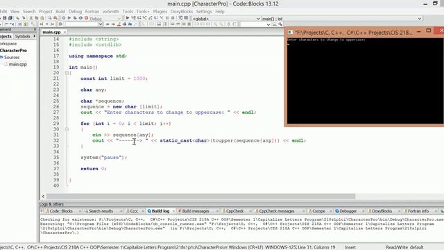 C++ Capitalize Letters Program смотреть онлайн