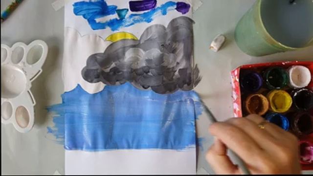 Как нарисовать дождик. смотреть онлайн