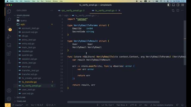 [Backend #62] Implement email verification API in Go смотреть онлайн