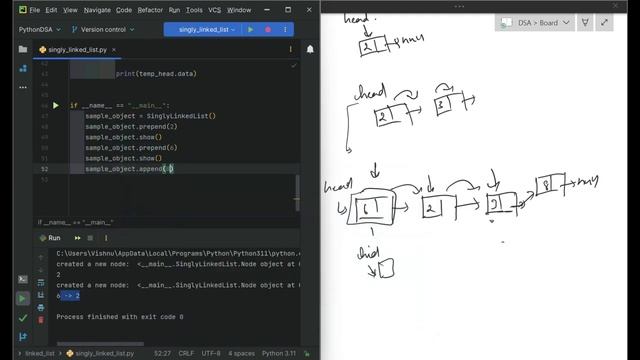 Insertion in Singly Linked List | Python Code смотреть онлайн