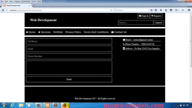 PHP Web Development How To Make A Website Tutorial 23 Contact Us Page Design Focus Hover смотреть онлайн