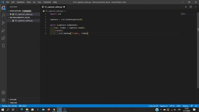 Capturar Vídeo con Python y OpenCv смотреть онлайн